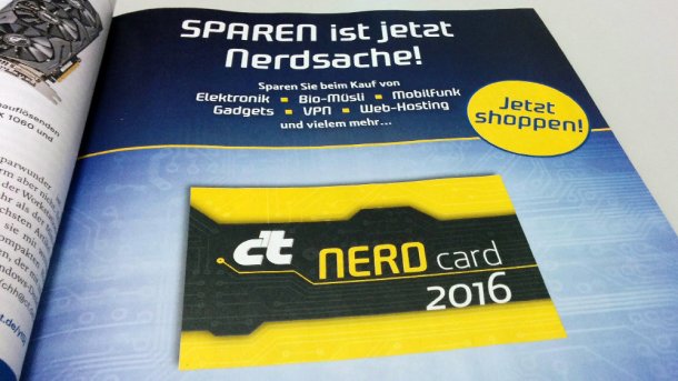 In eigener Sache: NerdCard 2016 in aktueller c't