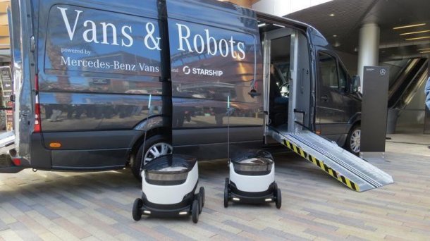 Zustellkonzepte mit Vans, Drohnen und Robotern