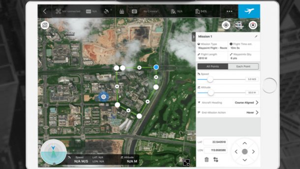 DJI: iPad-App erlaubt genauere Drohnensteuerung