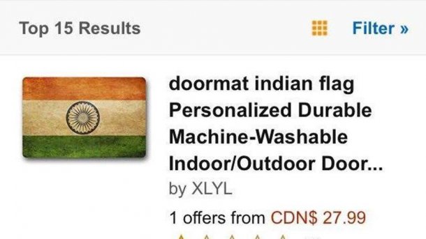 Amazon zieht Fußmatte mit Indiens Flagge zurück