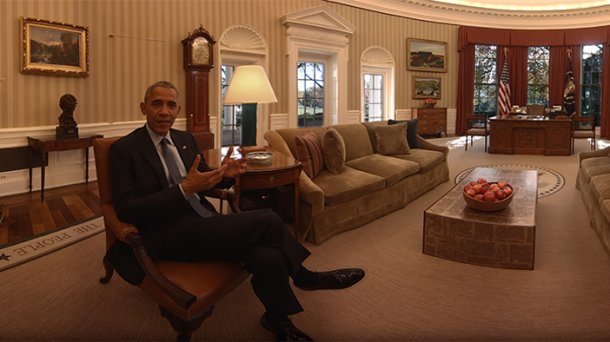 360-Grad-Video: Mit Barack und Michelle Obama durchs Weiße Haus