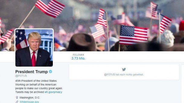 Twitter-Account @POTUS gehört jetzt Trump