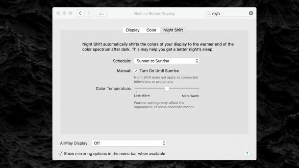 Apple spendiert macOS eigenen Nachtmodus