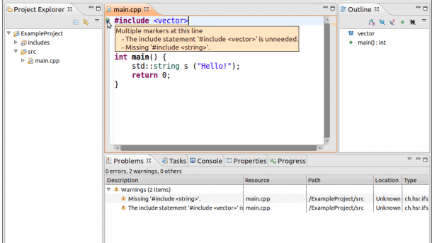C++: Cevelop 1.6 umfasst Includator-Tool