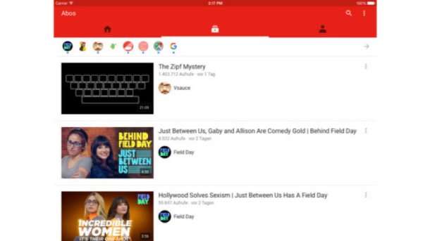 YouTube-App für iOS castet besser