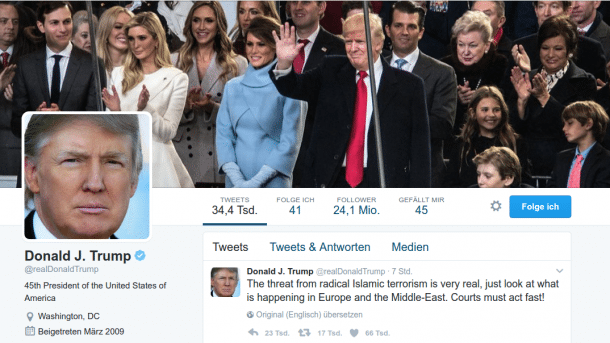 Twitter-Account von Donald Trump