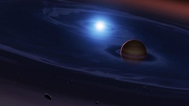 Gesteinsplaneten in Doppelsternsystem: Hinweise auf Asteroidentrümmer gefunden