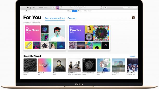 iTunes in macOS Sierra