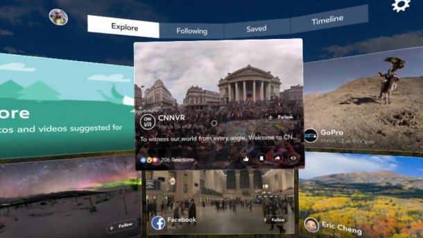 Facebook veröffentlicht GearVR-App für 360-Grad-Fotos und -Videos