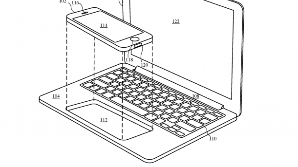 Apples Laptop-Accessoire für das iPhone