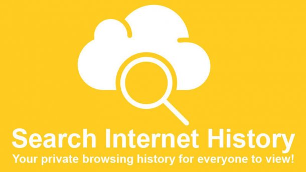 Kampagnensujet "Search Internet History - Your private browsing history for everyone to view!"
