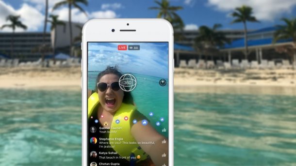 Facebook schaltet 360-Grad-Livestreaming für alle frei