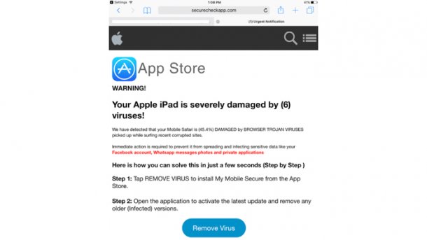 Malvertising-Kampagne versucht, iOS-Nutzer zur Installation eines VPN-Clients zu nötigen