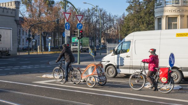 Radfahrer in der Stadt