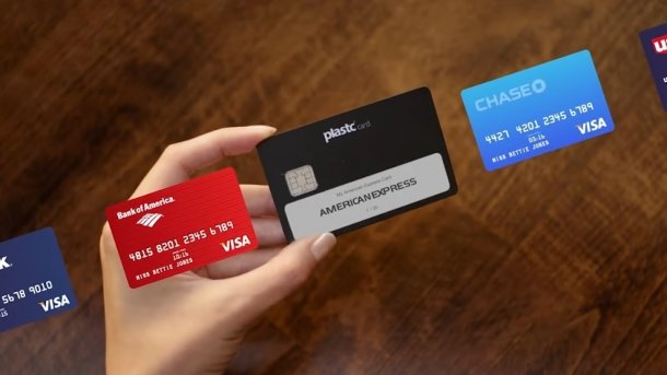 Speicherchip auf Kreditkarte