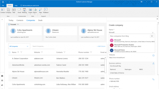 Outlook Customer Manager: Neue Funktionen und fürs iPhone