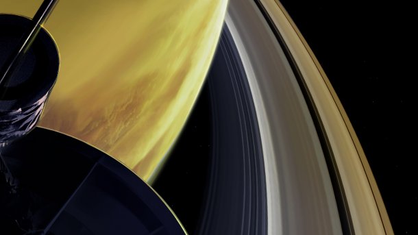 Cassinis "großes Finale": Überraschend wenig Staub zwischen Saturn und Ringen