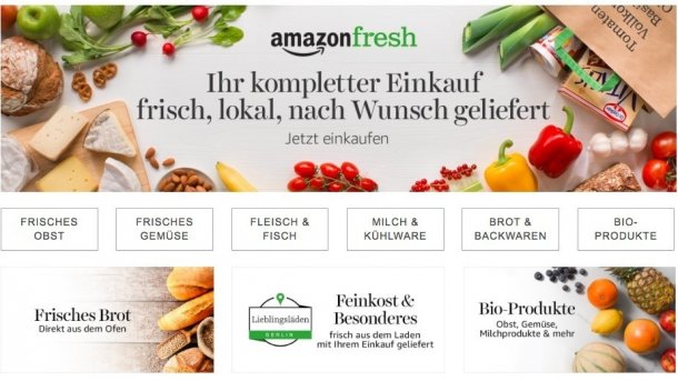 Amazon Fresh: Amazon eröffnet Online-Supermarkt in Berlin und Potsdam