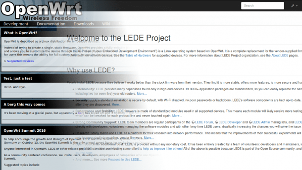 OpenWRT-Alternative LEDE soll wieder ins Hauptprojekt integriert werden