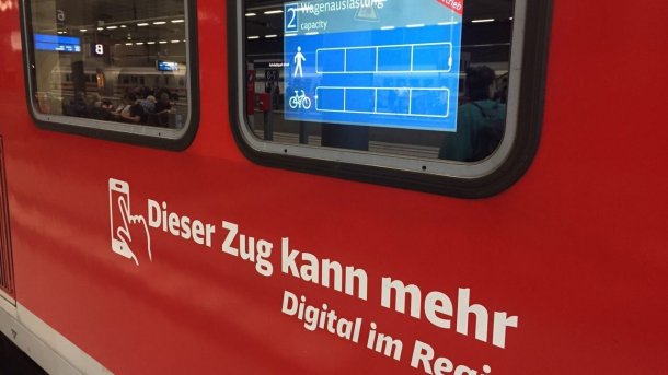 "Digital im Regio": Bahnkunden sollen vorm Einsteigen von freien Plätzen erfahren