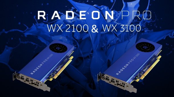 Einsteiger-Workstationkarten: Radeon Pro WX 2100 und WX 3100 für 10 Bit und HEVC