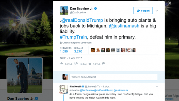 Trump-Regierung: Social-Media-Chef hat mit Tweet Gesetz gebrochen