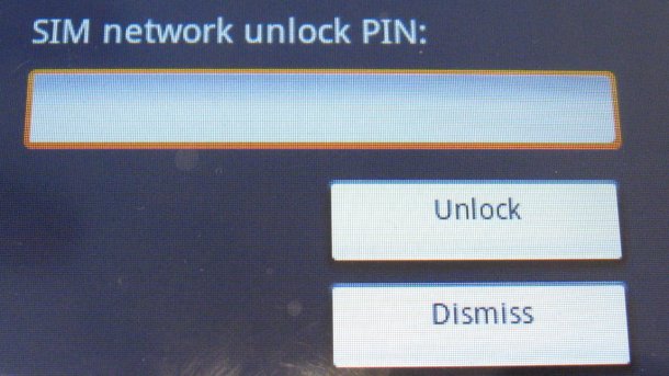 SIM-Lock-Dialogfenster