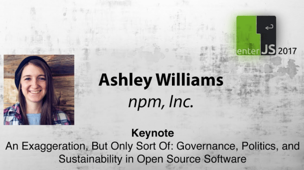 Livestream: Node.js Individual Membership Director Ashley Williams über die politische Seite von Open Source