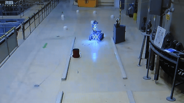 Roboterwettbewerb: Im zweiten Lauf wurde das Kernkraftwerk (etwas) besser aufgeräumt