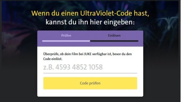 Juke:  jDigitale Kopien von Filmen mit UltraViolet-Code nun erhältlich