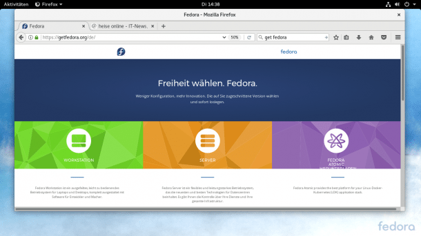 Linux-Distribution Fedora 26 erleichtert Datenträgereinrichtung