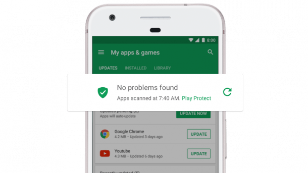 Google Play Protect schützt vor Malware-Apps