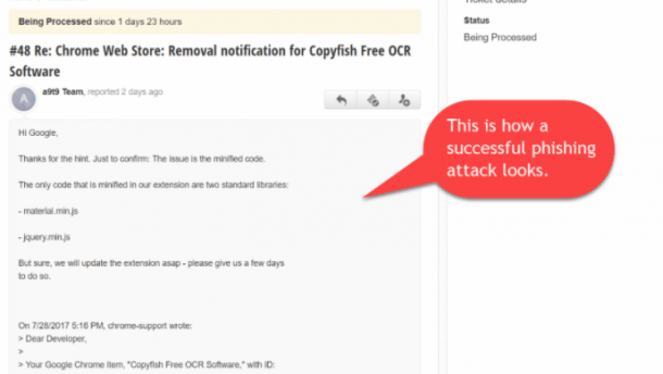 Phisher bringen Chrome-Erweiterung Copyfish unter ihre Kontrolle