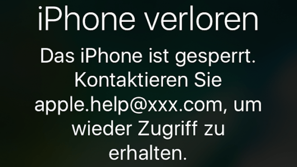 iPhone iCloud-Fernsperung