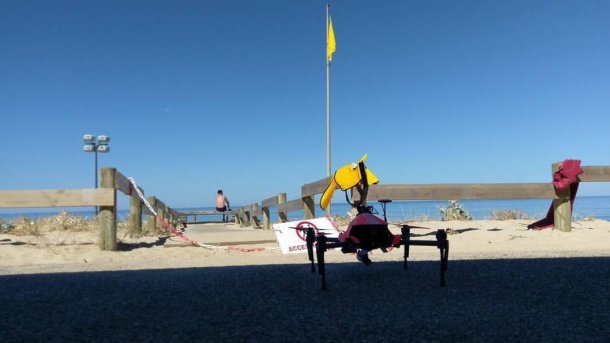 Rettungs-Drohnen im Einsatz an französischen Atlantikstränden