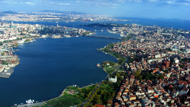 Luftuafnahme des Bosporus