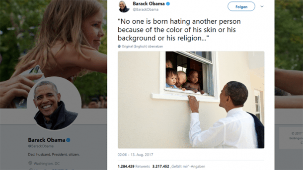 Twitter-Rekord: Obama verfasst meistgelikten Tweet aller Zeiten