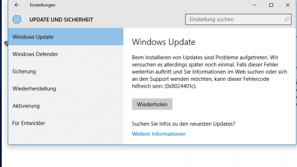 Windows 10: Update-Probleme nach August-Update