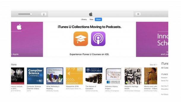 iTunes-U-Bildungsinhalte: iOS und tvOS bekommen Vorrang