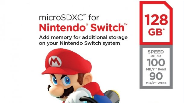 Nintendo Switch: 64 und 128 GByte große Speicherkarten ab Oktober