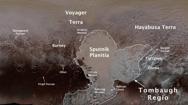 NASA-Sonde New Horizons: Pluto-Landschaften erhalten offizielle Namen