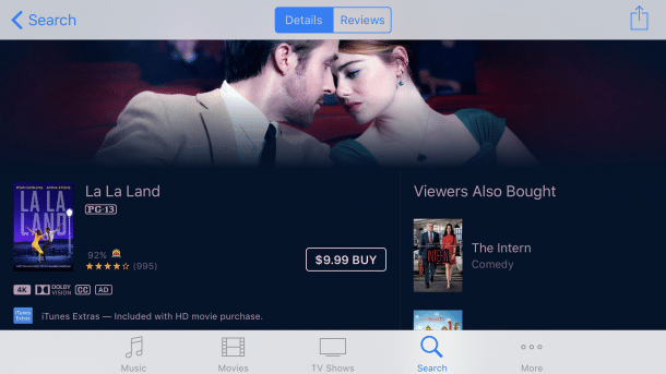 Apple startet Verkauf von 4K-Filmen