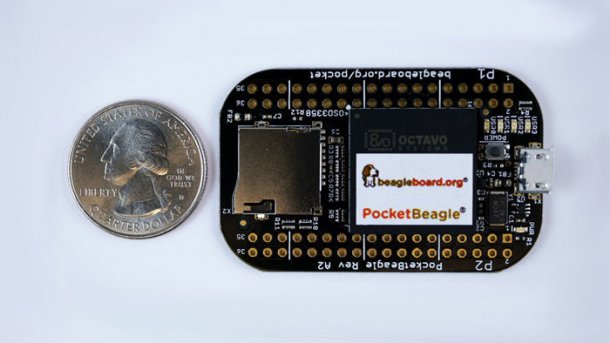 Mini-Board von BeagleBone: der PocketBeagle