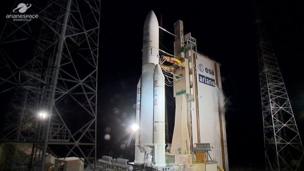 Ariane 5: Dreieinhalb Wochen nach Abbruch zwei Satelliten ins All gebracht