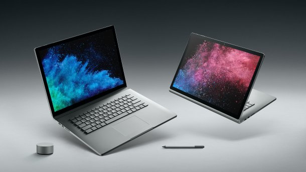 Surface Book 2: Microsoft legt sein Referenz-Notebook in zwei Größen neu auf