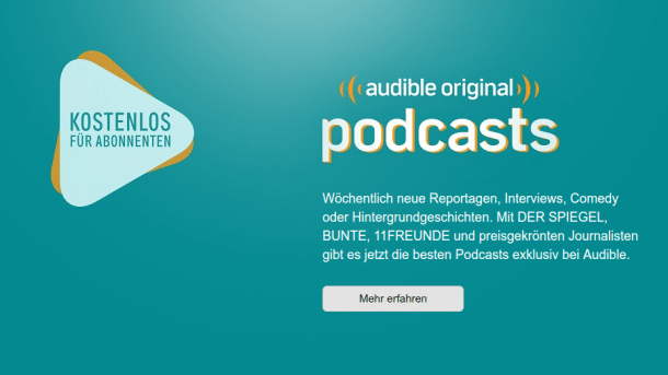 Podcast-Offensive: Audible startet in Deutschland mit 22 "Originals"