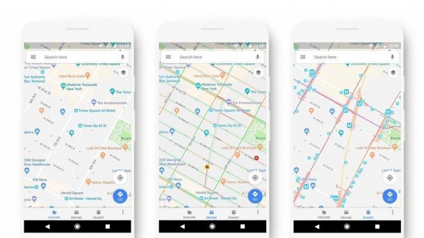Redisgn: Google Maps soll übersichtlicher werden