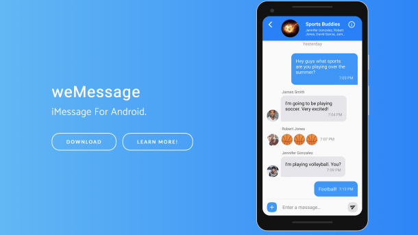 weMessage will iMessages auf Android bringen