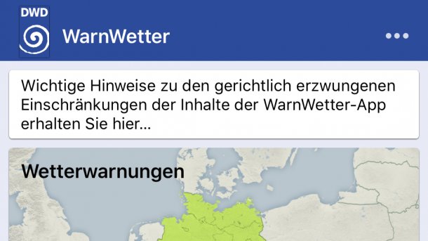 WarnWetter: Wetter-App des Deutschen Wetterdienstes nun abgespeckt oder für 2 Euro erhältlich