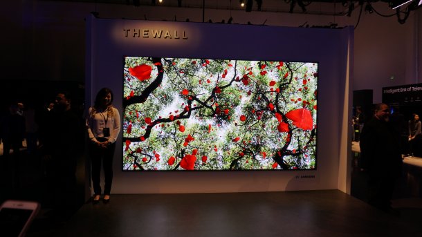 Samsung zeigt 8K-TV und Videoscreen mit Mikro-LEDs